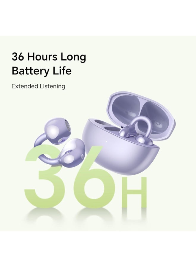 Honor Choice Earbuds CLIP Wireless Earphones, Open-Ear Bluetooth Earbuds, Feather-Like Wearing, 36 Hour Long Battery Life Purple With Honor Sports Kattle for Sports and Travel, - Image 5
